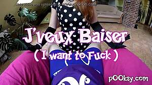 Sexy Redhead Amateur Fucked Hard in Blue Lingerie Gloves Stockings!