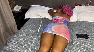 Delivery Guy Fucks Oiled Big Ass Ebony Big Tits Squirting Creampie Doggystyle Full!