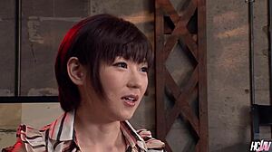 Naughty Japanese Shinobu Kasagi stuffed with cock in mouth and pussy?