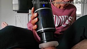 imagine wife jerking neighbor's monster cock with masturbator