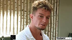 Redhead dolly dyson screams orgasm in intense mmf double penetration tushy