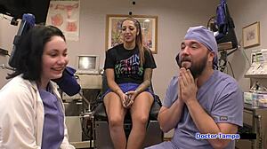 dr tampa's secret university exam reveals stefania mafra's latex nurse fetish