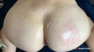 cum dripping down my fat ass cheeks in slow motion closeups part 1