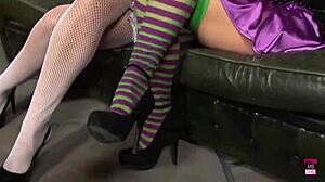 imagine hot blondes and brunettes sparking a steamy church orgy in heels