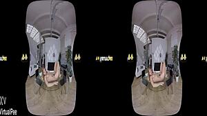 chrissy fox dives into virtual reality blonde european piss adventure