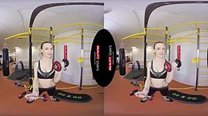 Gym teen wants your cock for anal workout ride pov.