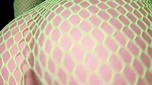 Petite Latina Nadia Diamo Twerks Hot Ass in Fishnet Bodysuit with Slow Motion Tease