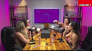 blonde big tits drops mouth on brunette's wet pussy milf lesbian california suck fest