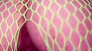 Petite Latina Nadia Diamo Twerks Hot Ass in Fishnet Bodysuit with Slow Motion Tease