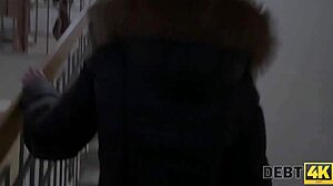 pretty teen debtor pays debt with rough pov closeup sex for cash