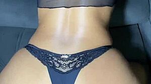 Oiled brazilian housewife ass brincando creampie doggystyle riding