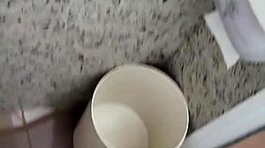 amateur jerks small cock in public bathroom toilet handjob