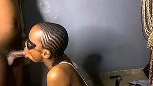 My curvy ebony neighbor gave the best blowjob 😍 i nutted inside her tight throat!!