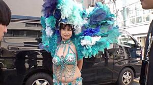 big tit samba babe services two cocks with epic paizuri cum blast