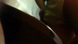 Grabbing Joya's naked ass in bathroom hardcore closeup