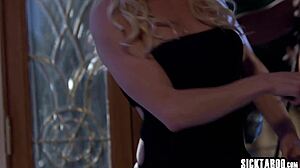 Black lesbian milf Ana Foxxx toys big ass blonde Serene Siren's pussy hard