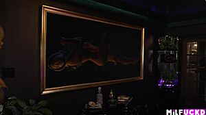 rich cougar milf in lingerie spanks and rides big cock boy toy with dirty talk