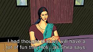 sex-thirsty woman fucked by step-brother-in-law during holi festival