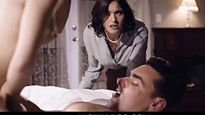 Hot wife spies husband pounding cute babysitter Chloe