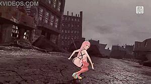 Bound Japanese Goddess Megurine Luka's Big Ass Tits Exposed