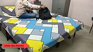 hotty jiya sharma moans loud as boyfriend fucks her hard in hostel with dirty talk