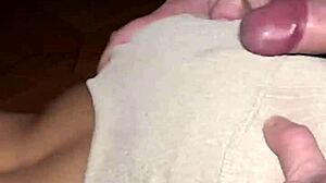 Petite skinny girl dry humps narrow ass on yoga pants till cum