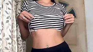 latina hey strip for me rip those clothes off and tease slow