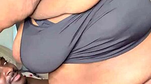 pregnant ebony bbw girlfriend sucks big cock then rides top