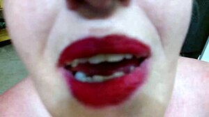 Thick curvy mature dawnskye1962 stretches sexy fat ass in red lace lingerie