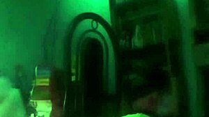 darkness hides this amateur latina couple's sensual webcam fun?