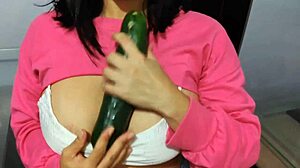 Fucking My Big Fat Mature Latina Ass With Huge Cucumber