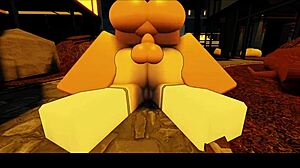 she takes it deep in her ass during roblox play