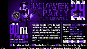 Colombian swingers crash the secret halloween party for wild group action