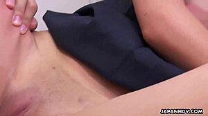 Japanese teen fu sazanami in uniform bent over for DOGGYSTYLE. Uncensored cowgirl pussy ride to orgasm