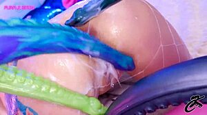 Ksu Colt and Purple Bitch Overflow in Creampie Bukkake Cum Explosion