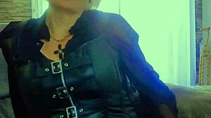 mature slut parades leather lingerie and panties in hot homemade pov compilation