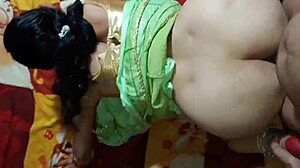 Dude my dream bhabhi gives sloppy blowjob then fucks like crazy with stepbro indian maid style