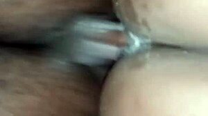 Ebony babe keeps getting hardcore fucked post-cumshot, big ass bouncing wildly