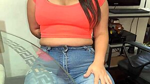 Colombian Latina Neighbor's Massive Big Ass Shakes During Wild Amateur Couple Sex With Cute Fat Babe Big Tits Natural Tits