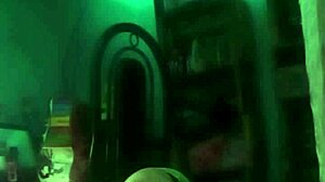 darkness hides this amateur latina couple's sensual webcam fun?