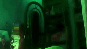 darkness hides this amateur latina couple's sensual webcam fun?