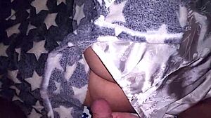 i can't resist jerking to my stepmom asleep after party cumming on her tits