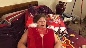 granny carmen claus tests official fuck machine vibrator hardcore