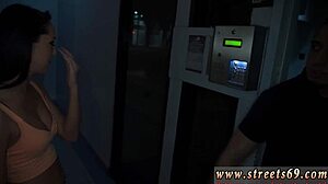 Who ties a teen to outdoor cash machine? Bound for hardcore domination sex