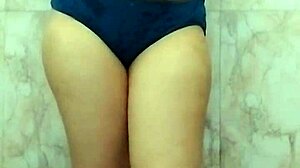 Chubby indian big tits girl fingers pussy bathroom dirty hindi talk