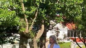 powerful blonde takes double penetration outdoors in public