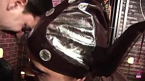 oh yeah this brunette takes big cock reverse cowgirl deepthroat doggystyle stockings riding to orgasm