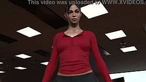 hey ashley and sheva get wild with office antics at work...