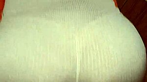 Petite skinny girl dry humps narrow ass on yoga pants till cum