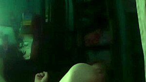 darkness hides this amateur latina couple's sensual webcam fun?